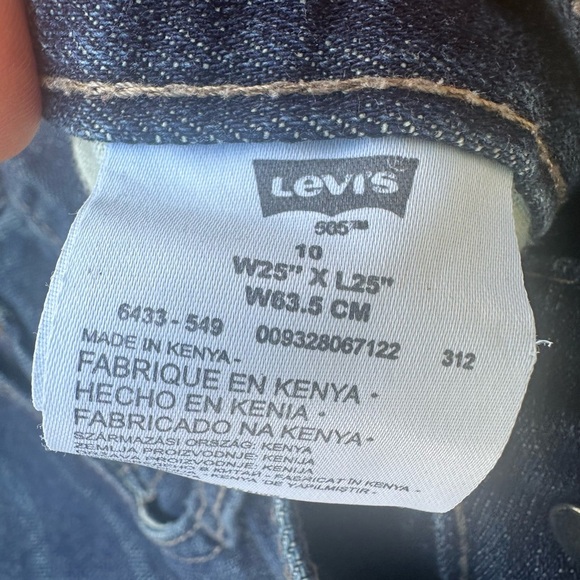 Levi's Relaxed Fit Dark Blue Jeans size 10 - Picture 4 of 6